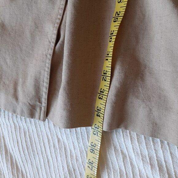 Vintage Kasper Wrap Dress Linen Blend Size 6P Midi - Picture 10 of 14